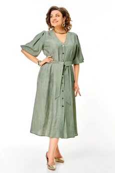 Платье 1275 оливка VI ORO