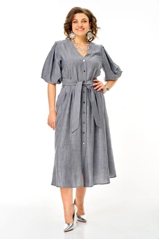 Платье 1275 стальной VI ORO