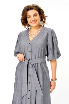 Платье 1275 стальной VI ORO