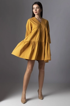 Платье 636 горчица VIZAVI TEKSTIL