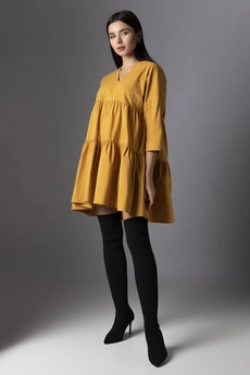 Платье 636 горчица VIZAVI TEKSTIL
