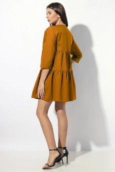 Платье 636 темная горчица VIZAVI TEKSTIL