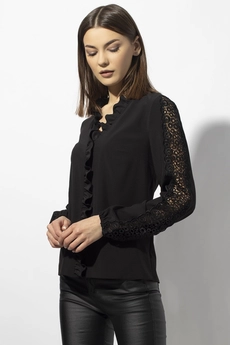 Блуза 652 черный VIZAVI TEKSTIL