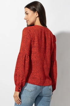 Блузка 659 красный + горох VIZAVI TEKSTIL