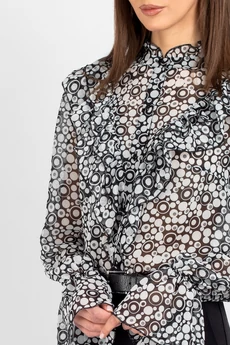 Блузка 744 черно-белый VIZAVI TEKSTIL