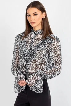 Блузка 744 черно-белый VIZAVI TEKSTIL