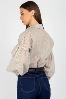 Рубашка 745 бежевая полоска VIZAVI TEKSTIL