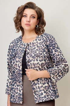 Костюм с юбкой 1367 капучино VOLNA