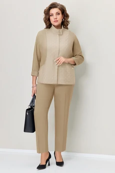 Костюм брючный 1368 песочно-бежевый VOLNA