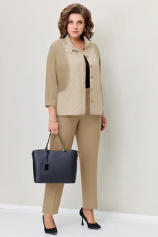 Костюм брючный 1368 песочно-бежевый VOLNA