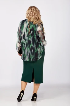 Платье 1387 изумруд VOLNA