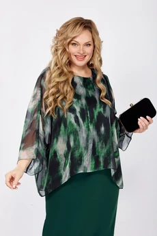 Платье 1387 изумруд VOLNA