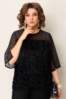Костюм брючный 1392 черный VOLNA