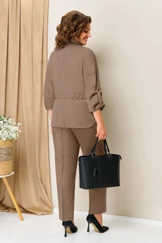 Костюм брючный 1398 кофейно-бежевый-1 VOLNA