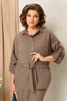 Костюм брючный 1398 кофейно-бежевый-1 VOLNA