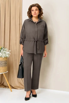 Костюм брючный 1398 светлый шоколад VOLNA