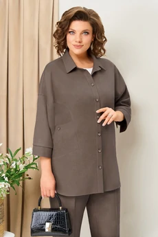 Костюм брючный 1406 кофейно-коричневый VOLNA