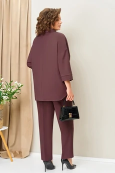 Костюм брючный 1406 слива VOLNA