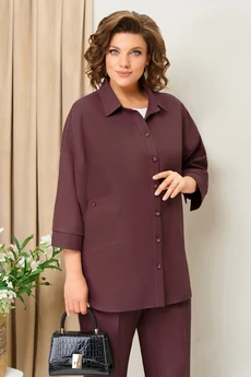 Костюм брючный 1406 слива VOLNA