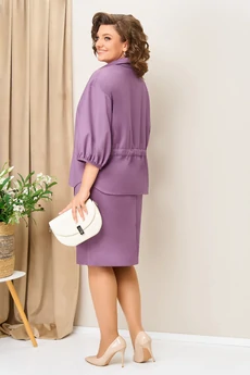 Костюм с юбкой 1425 светло-баклажановый VOLNA