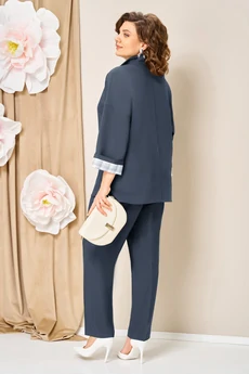 Костюм брючный 1427 синий графит VOLNA