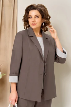 Костюм брючный 1435 бежевый капучино VOLNA