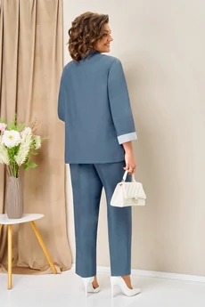 Костюм брючный 1435 голубой джинсовый VOLNA