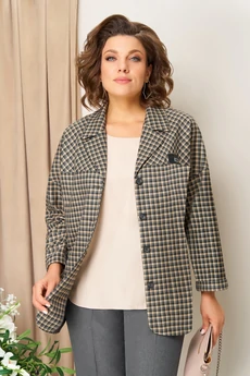 Костюм брючный 1436 серо-бежевый VOLNA