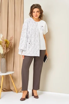 Костюм брючный 1439 бежевый VOLNA