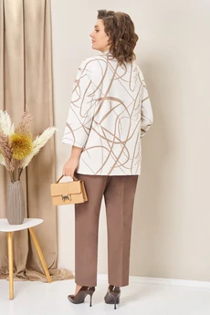 Костюм брючный 1439 молочно-бежевый VOLNA