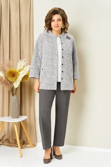 Костюм брючный 1439 светло-серый VOLNA