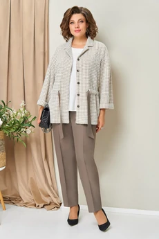 Костюм брючный 1441 бежевый VOLNA