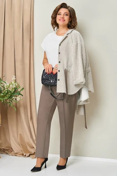 Костюм брючный 1441 бежевый VOLNA