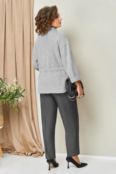 Костюм брючный 1441 серо-графитовый VOLNA