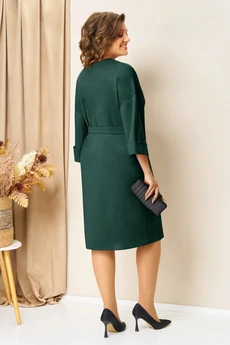 Платье 1443 бутылочно-зеленый VOLNA