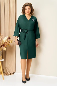Платье 1443 бутылочно-зеленый VOLNA