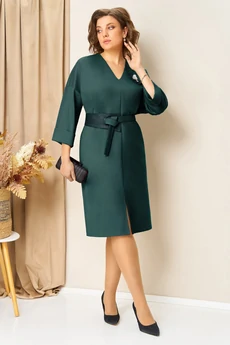Платье 1443 бутылочно-зеленый VOLNA