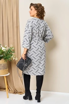 Платье 1443 светло-серый VOLNA