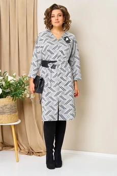 Платье 1443 светло-серый VOLNA