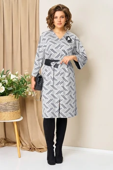 Платье 1443 светло-серый VOLNA