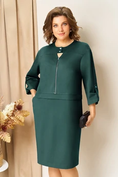 Платье 1449 бутылочно-зеленый VOLNA