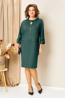 Платье 1449 бутылочно-зеленый VOLNA
