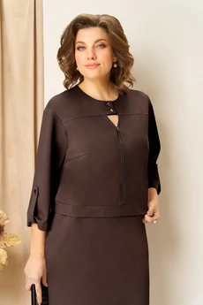 Платье 1449 шоколадно-коричневый VOLNA