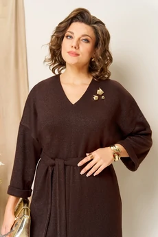 Платье 1451 шоколад VOLNA