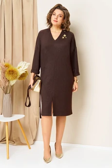 Платье 1451 шоколад VOLNA