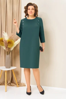 Платье 1457 бутылочно-мятный VOLNA