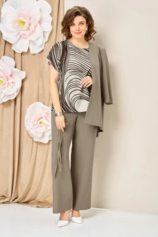 Костюм брючный 1458 бежевый VOLNA