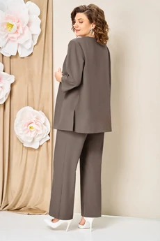 Костюм брючный 1458 бежевый капучино VOLNA