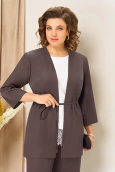 Костюм брючный 1458 кофейно-коричневый VOLNA