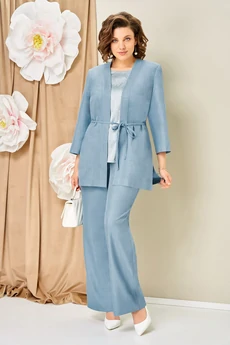 Костюм брючный 1458 небесно-голубой VOLNA